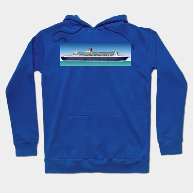 cruise ship Hoodie by Mechanik